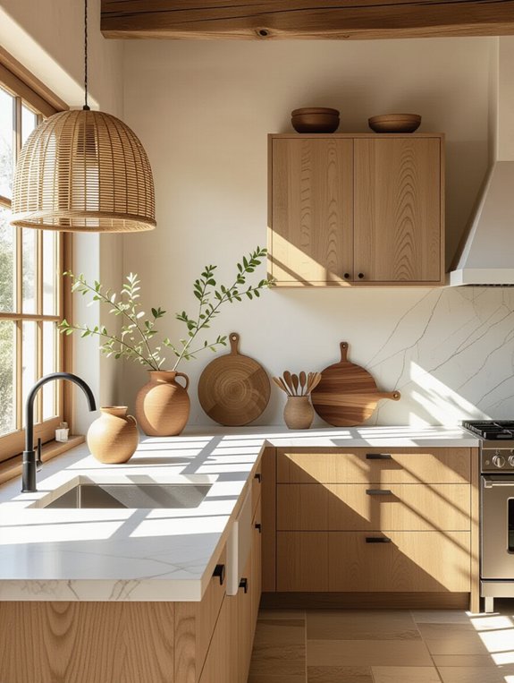 textured natural kitchen elements