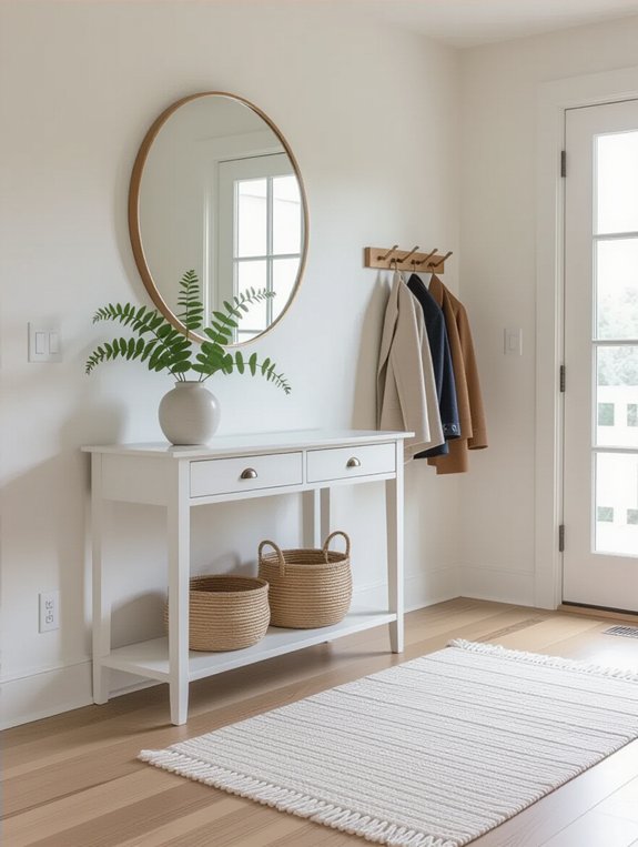 tidy entryway sets tone