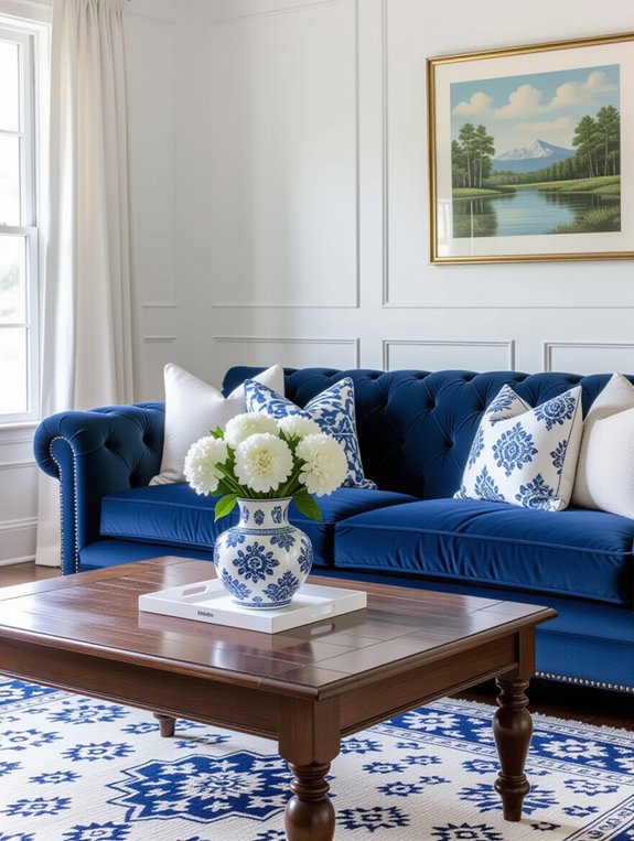 timeless blue and white elegance