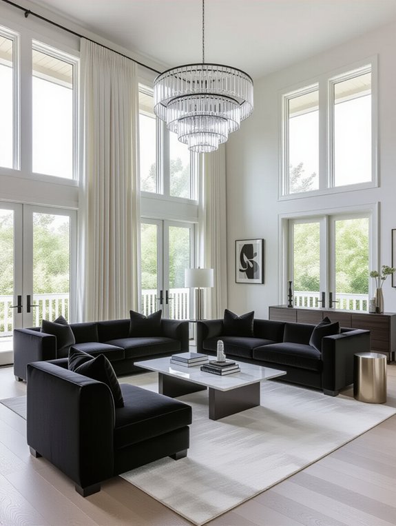timeless monochrome living room