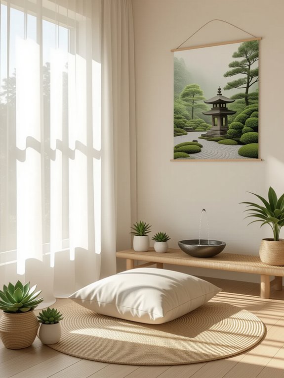 tranquil zen meditation space