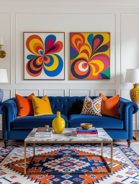 transform blue couch vibrantly