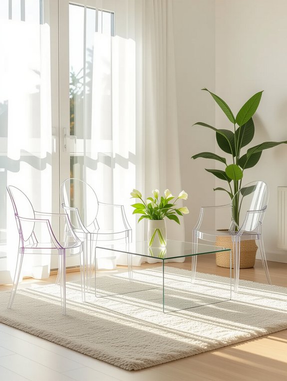 transparent furniture creates openness