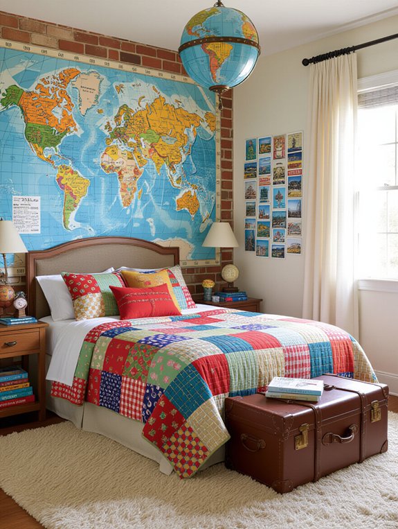 travel inspired bedroom makeover