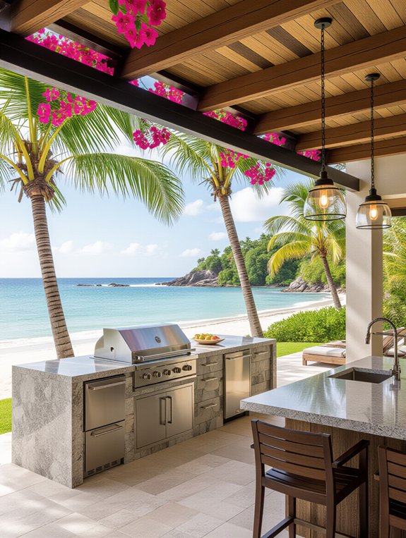 tropical kitchen getaway vibe