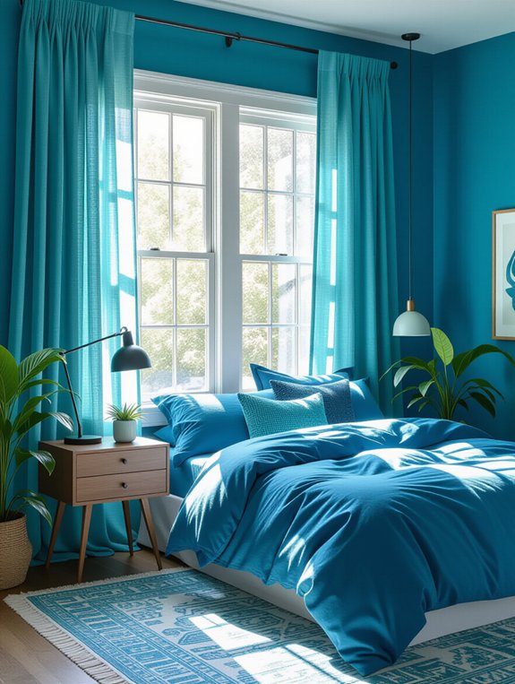 turquoise bedroom retreat design