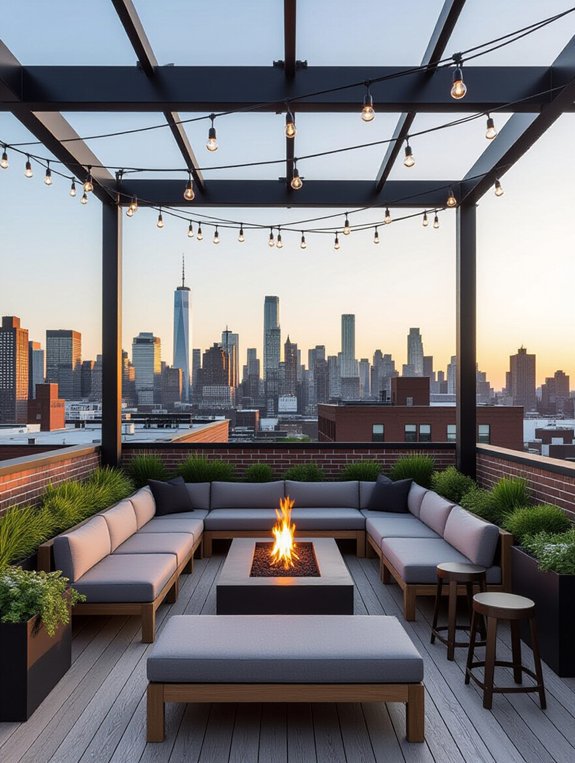 urban industrial rooftop retreat