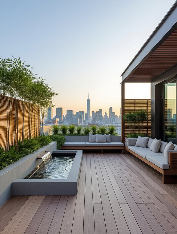 urban rooftop tranquility space