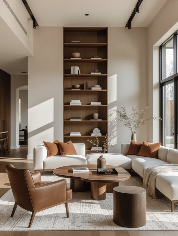 versatile open concept shelving