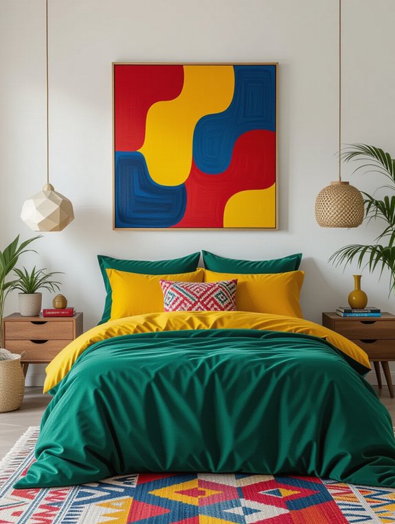 vibrant eclectic bedroom design