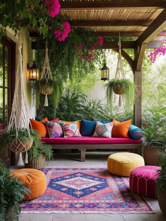 vibrant eclectic outdoor retreat