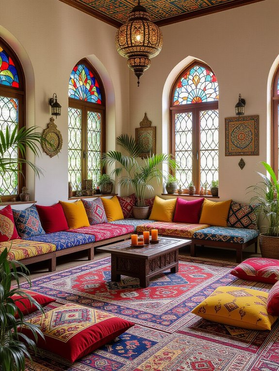 vibrant eclectic prayer room