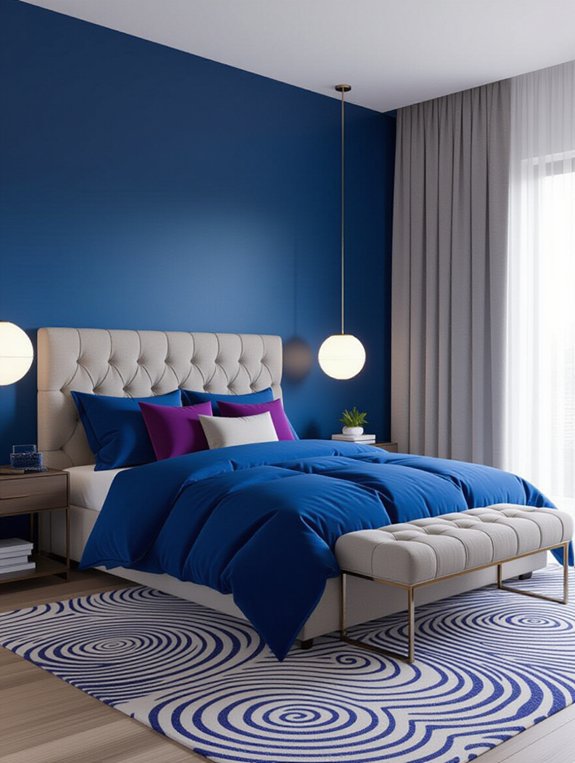 vibrant gradient bedroom transformation