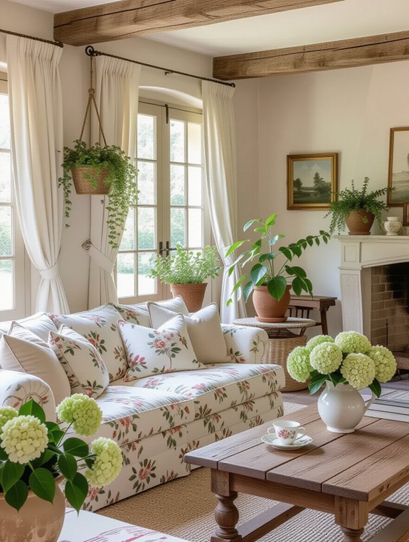 vibrant green living room