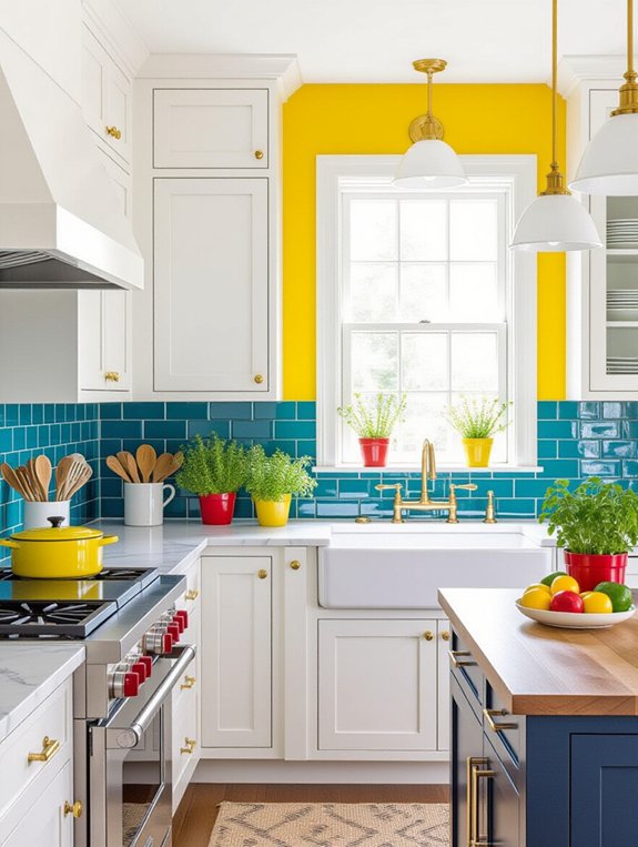 vibrant kitchen color accents
