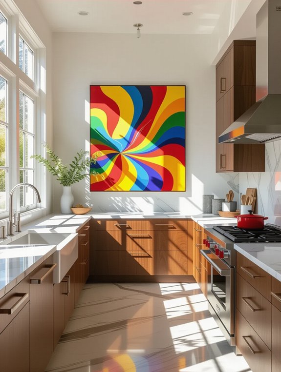 vibrant kitchen wall decor
