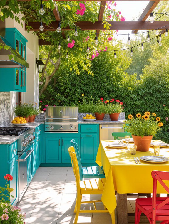 vibrant outdoor living space