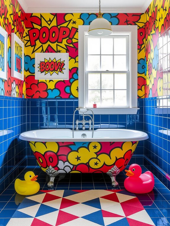 vibrant retro pop art