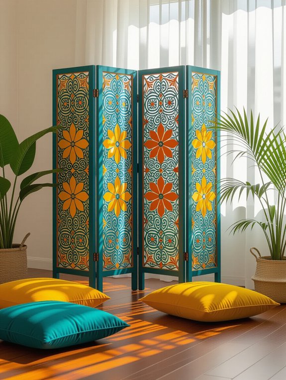 vibrant space defining decor