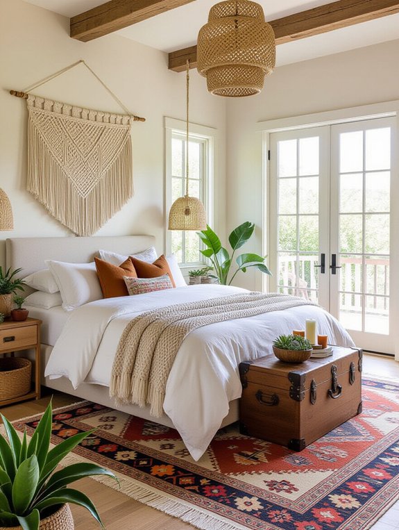 vibrant textiles and plants