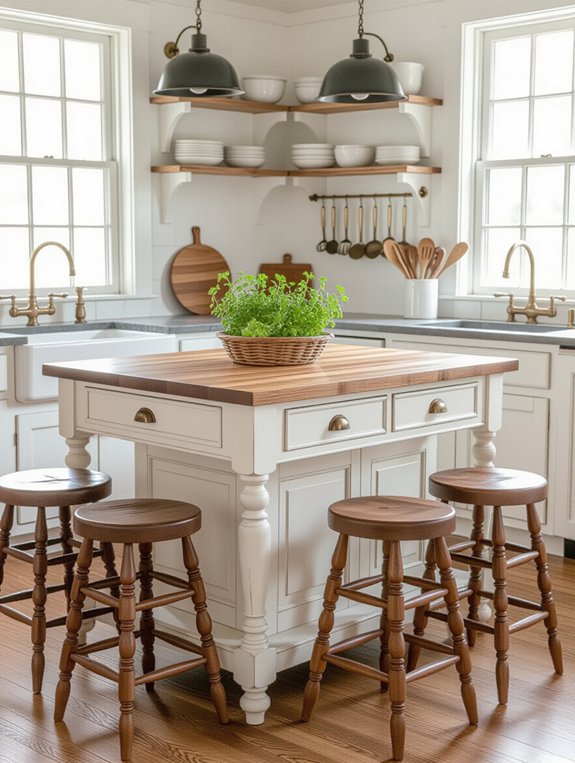 vintage charm kitchen island