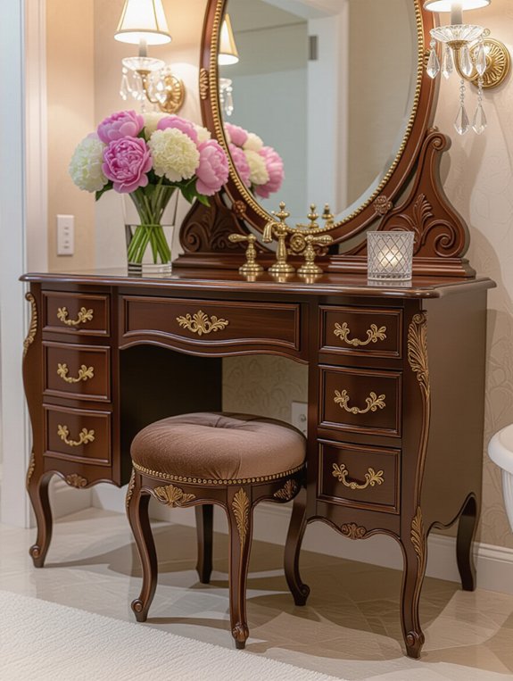 vintage elegance in bathrooms