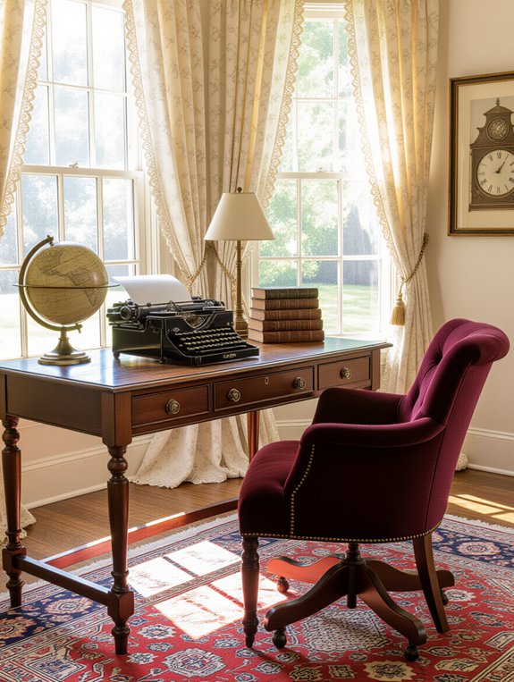 vintage finds enhance workspace