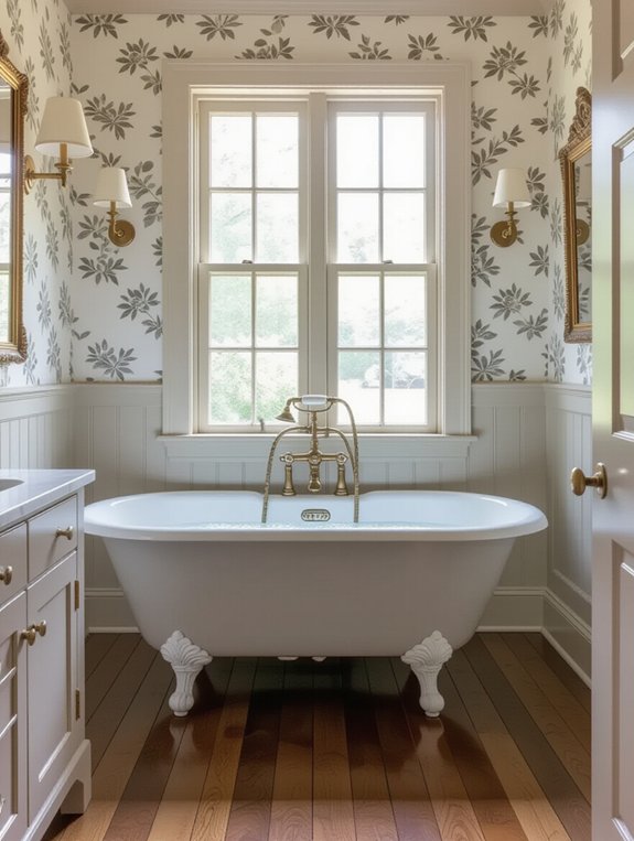 vintage grey bathroom elegance