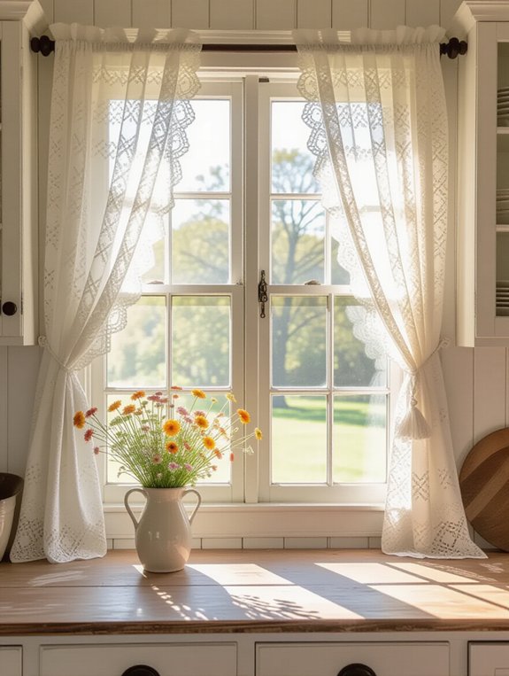 vintage lace kitchen charm