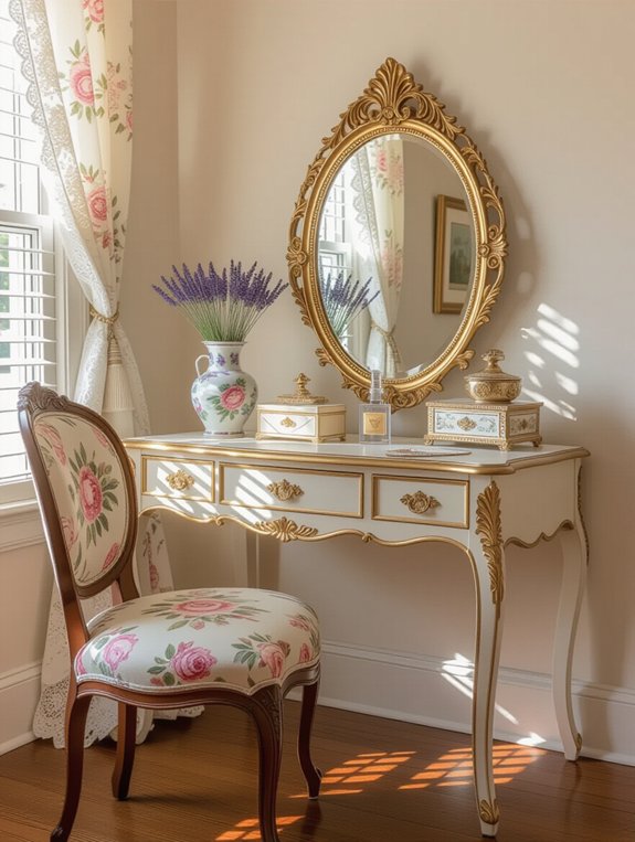 vintage vanity bedroom transformation