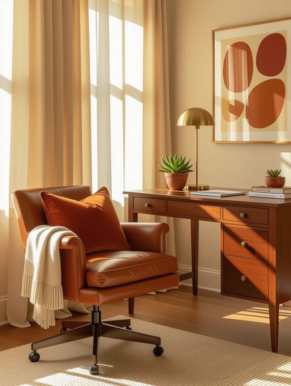 warm color office design