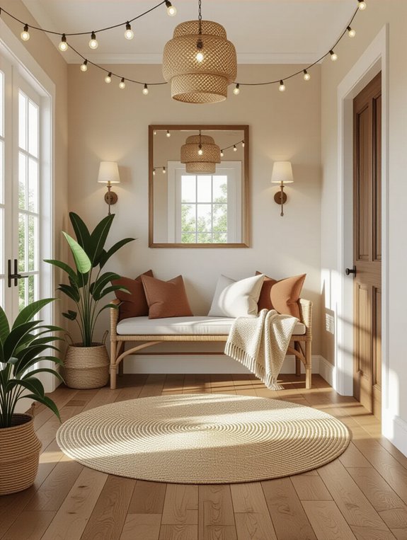 warm inviting entryway decor