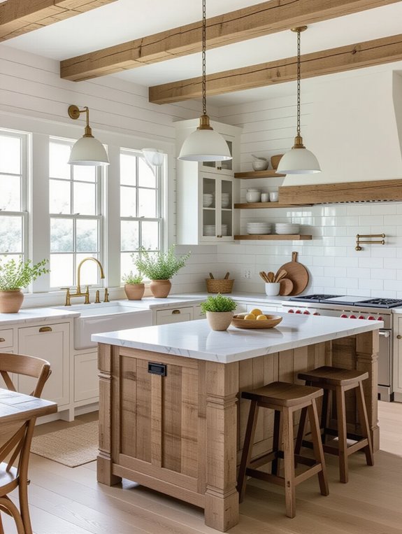 warm inviting farmhouse kitchen