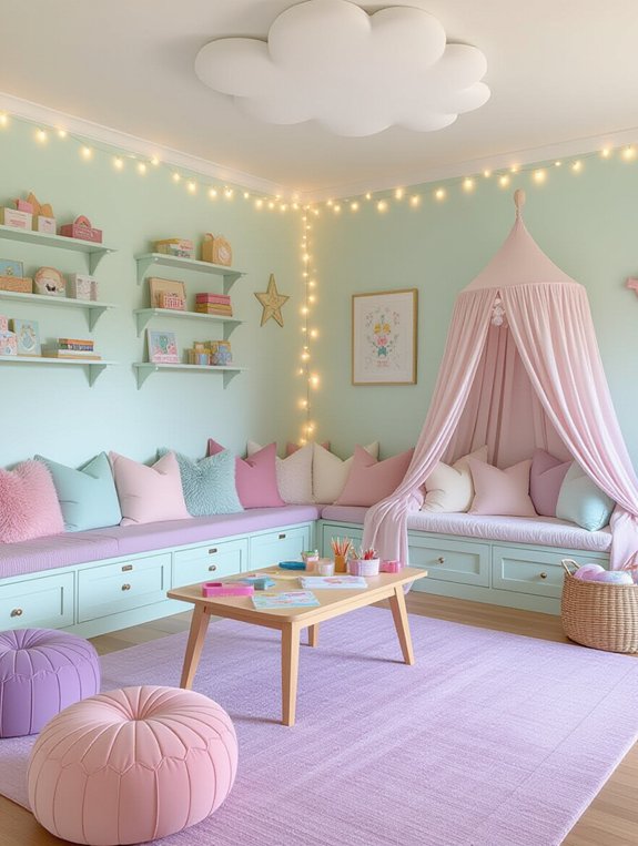 whimsical pastel playroom adventure