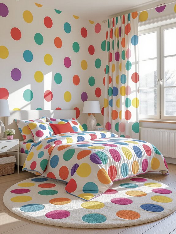 whimsical polka dot decor