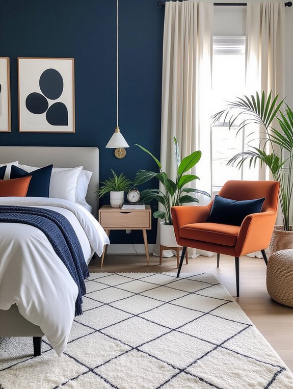 accent wall furniture arrangement