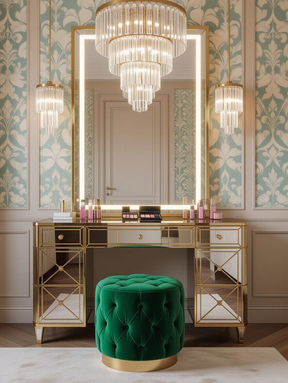 art deco vanity elegance