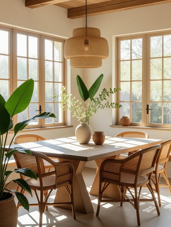 artisan pieces enhance dining