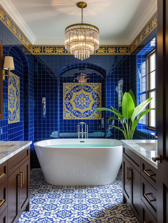 artistic bathroom tile aesthetics