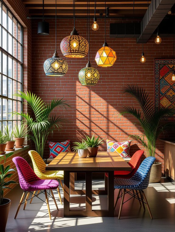 artistic lighting enhances ambiance