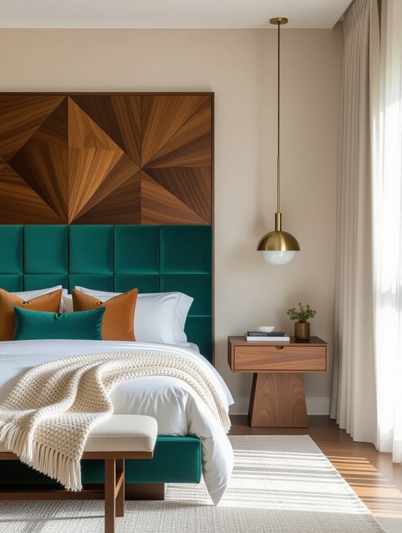 artistic mid century headboard designs