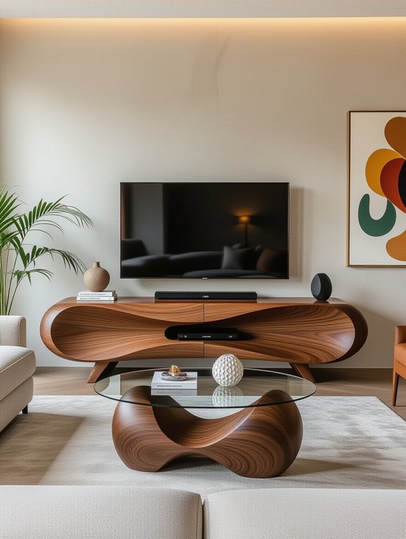artistic sculptural tv units