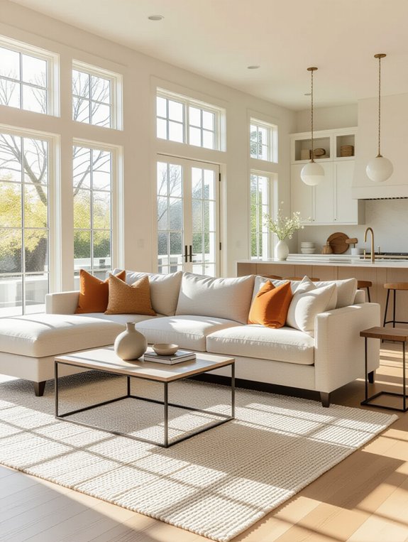 beige sofa warm atmosphere