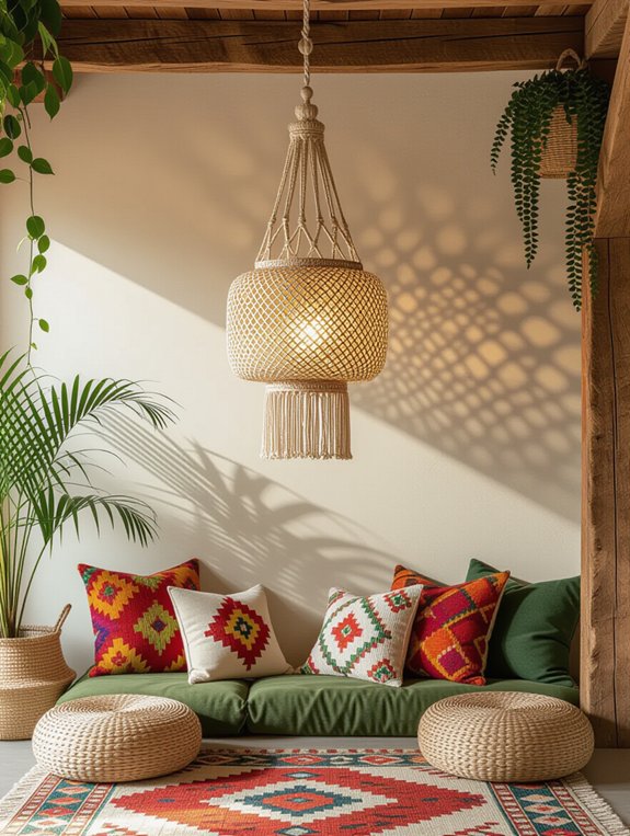bohemian macram lamp decor