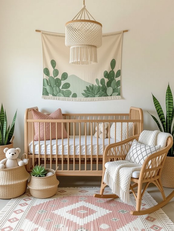 boho baby room elements
