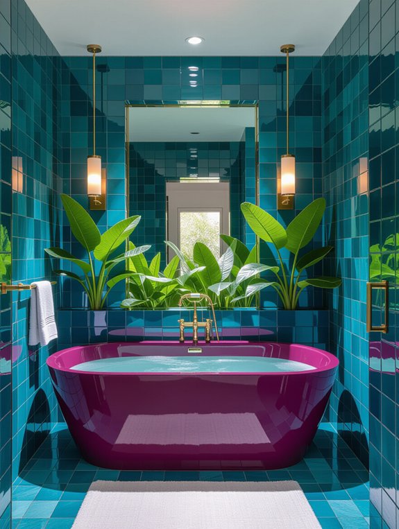 bold bathroom color transformation