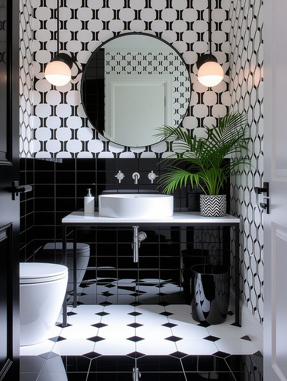 bold black and white