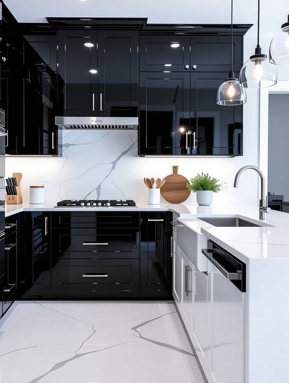 bold black crisp white