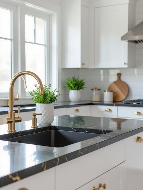 bold black quartz elegance