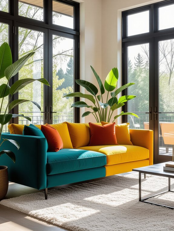 bold colorful living room